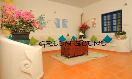 Farm-Built in seating with moroccan elements